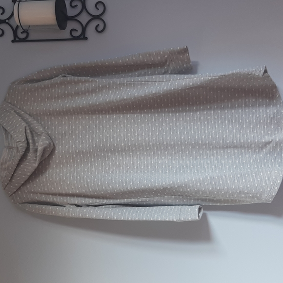 Gray w/white Polka Dot Hoodie dress - Picture 2 of 6